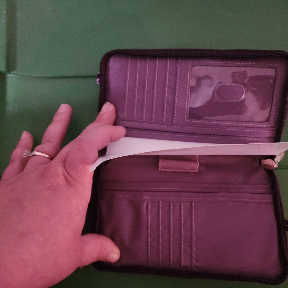 Purple Chevron Thirty One Wallet Nwot - Picture 4 of 6